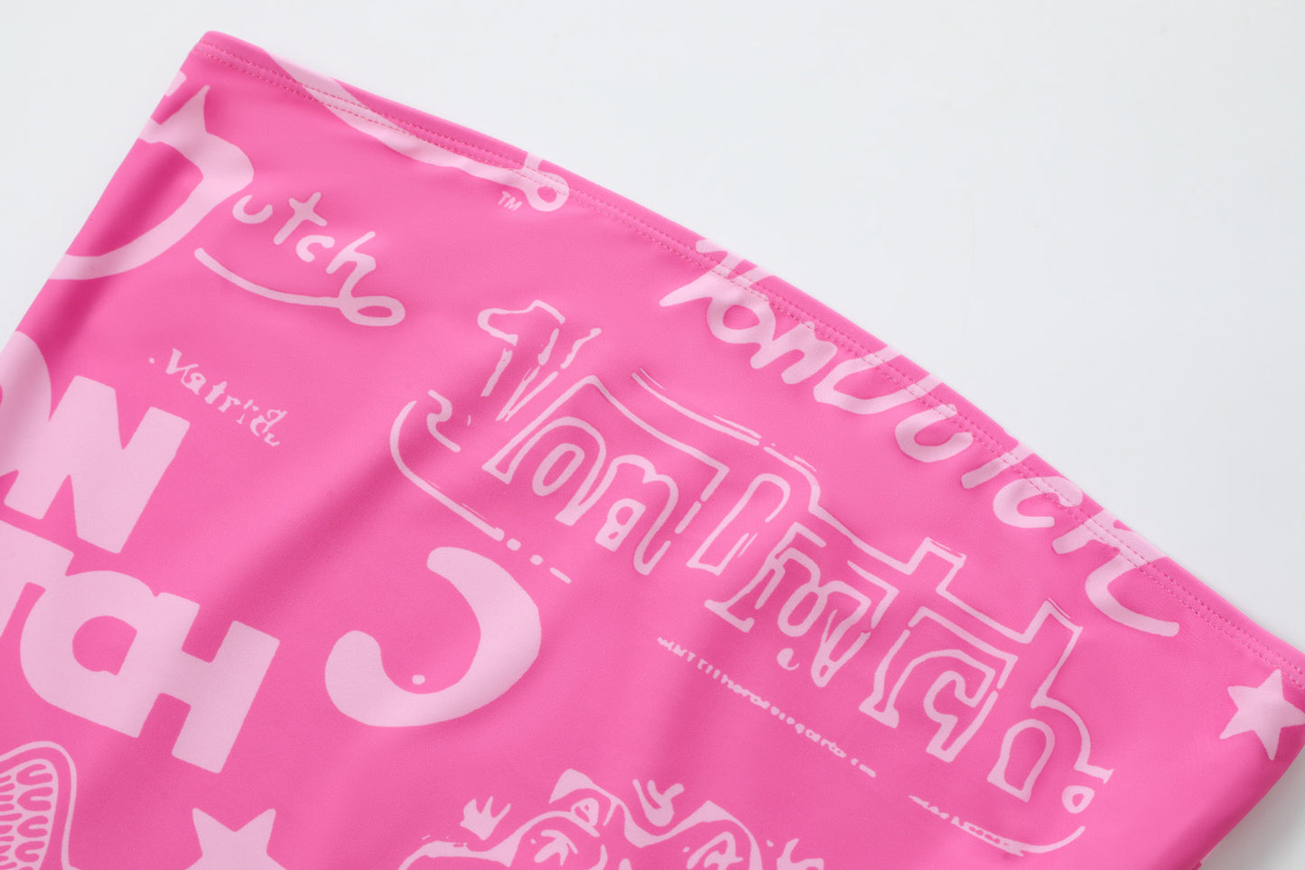 TUBE TOP - HOT PINK ALL OVER PRINT
