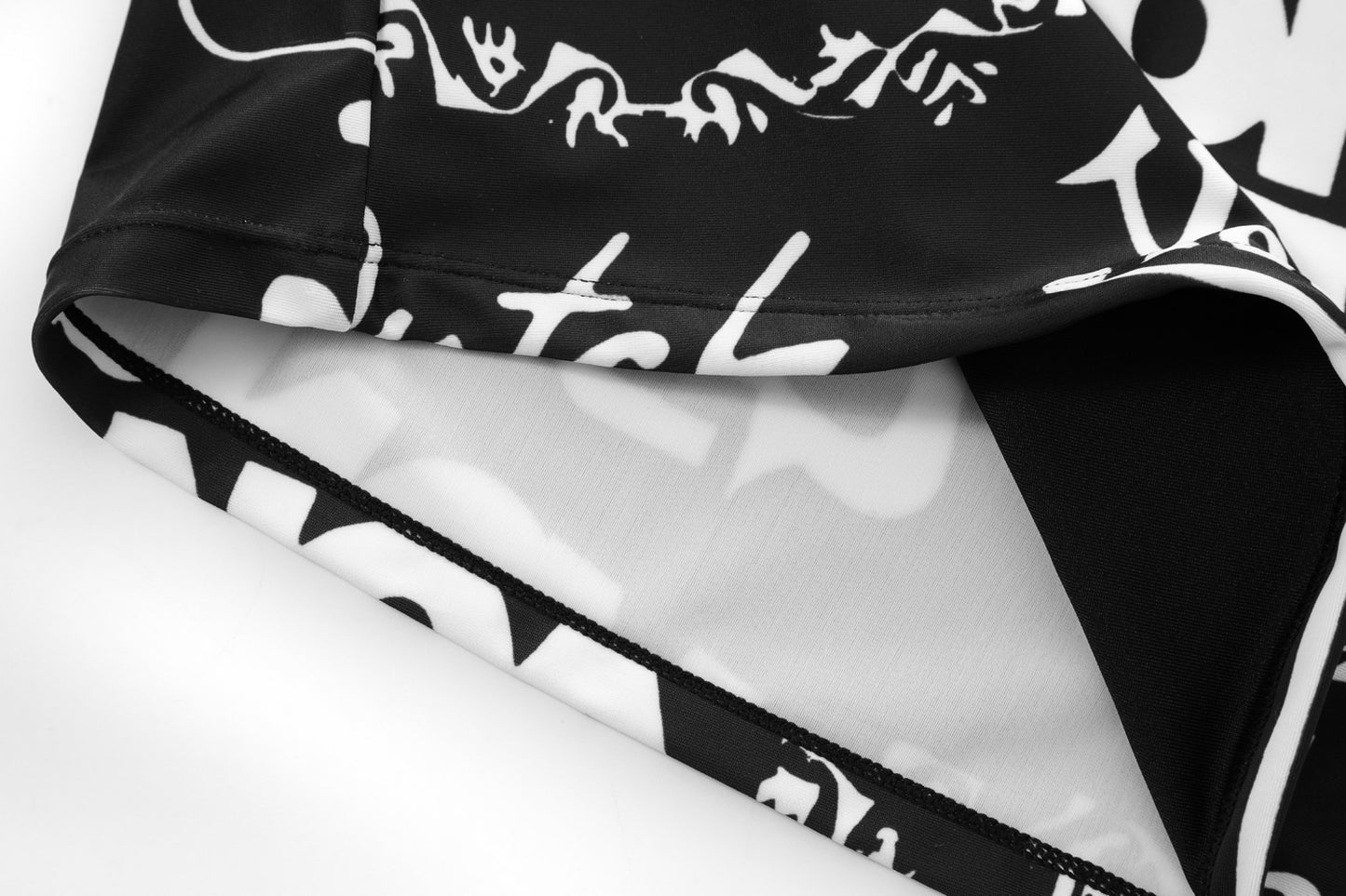 TUBE TOP - BLACK ALL OVER PRINT