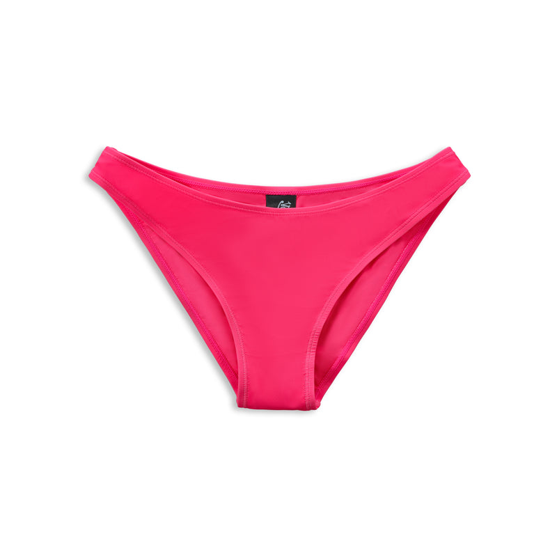 Rhinestone Classic High-Cut Bikini Bottoms - Hot Pink