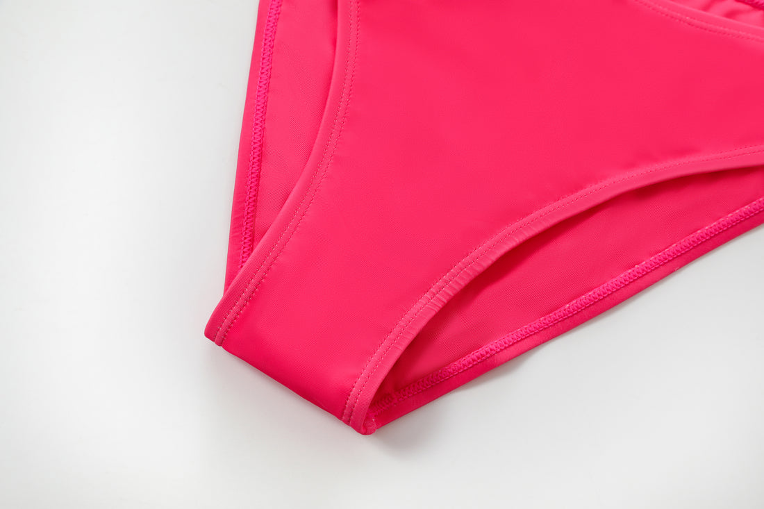 Rhinestone Classic High-Cut Bikini Bottoms - Hot Pink — image 4