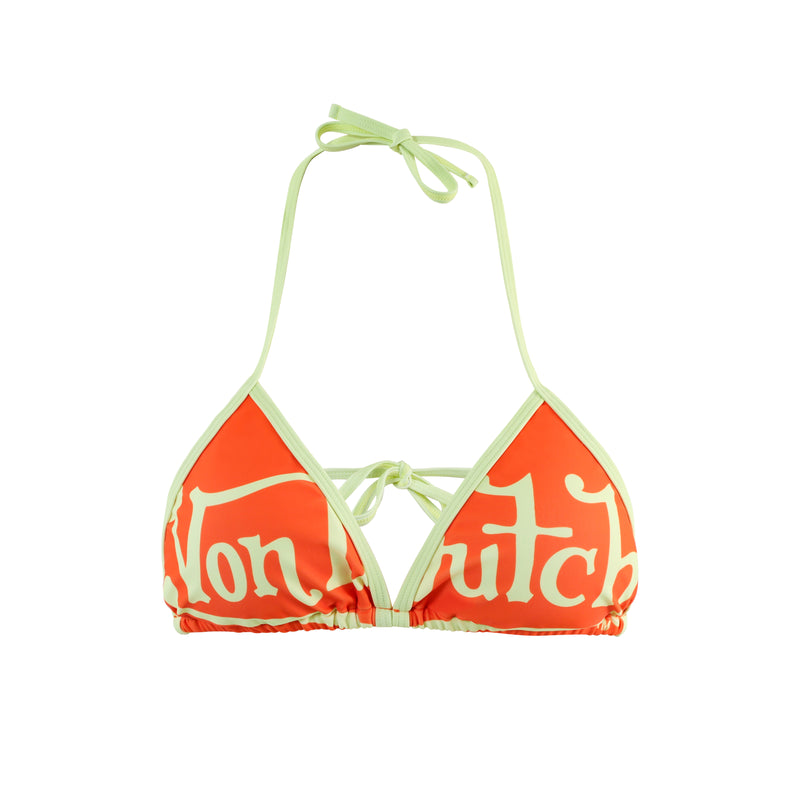 TWO TONE BIKINI TOP - ORANGE