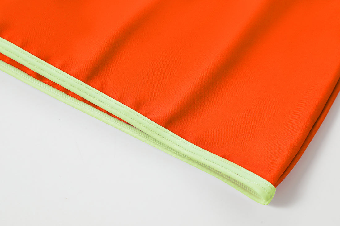 TWO TONE SWIM SKIRT - ORANGE