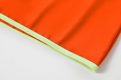 TWO TONE SWIM SKIRT - ORANGE