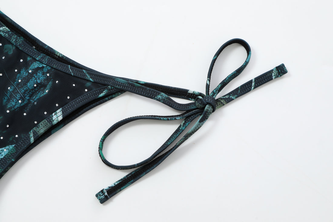 TWO TONE BIKINI BOTTOM - TREE CAMO