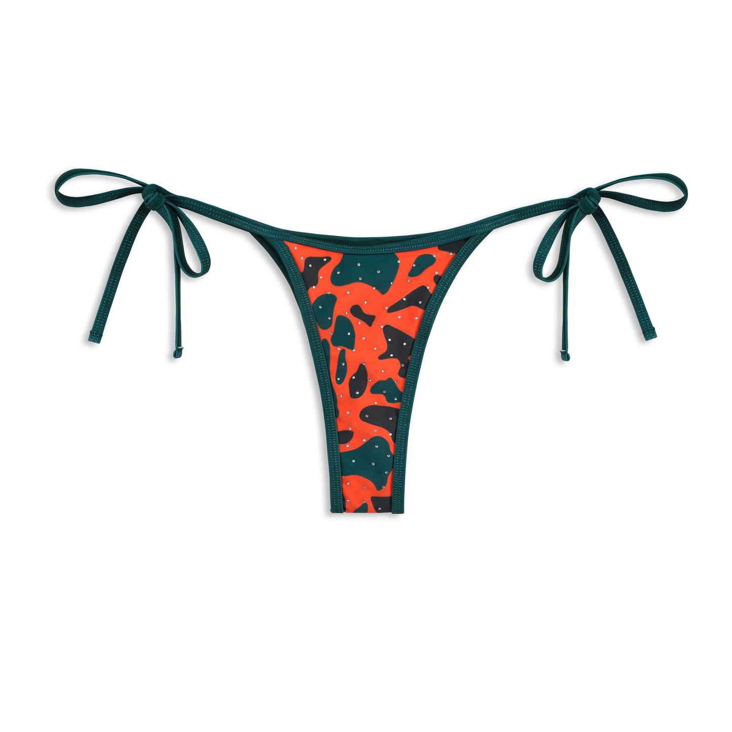 TWO TONE BIKINI BOTTOM - ORANGE CAMO