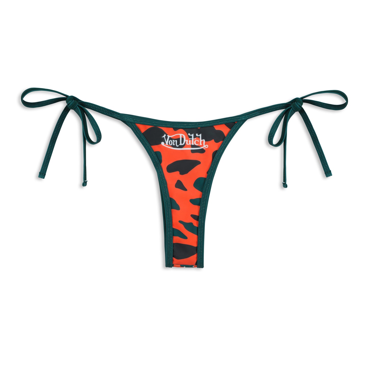 TWO TONE BIKINI BOTTOM - ORANGE CAMO