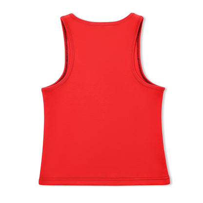 Rhinestone Cursive logo Tank - Red