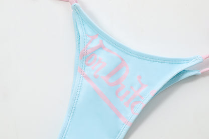 TWO TONE BIKINI BOTTOM - BABY BLUE