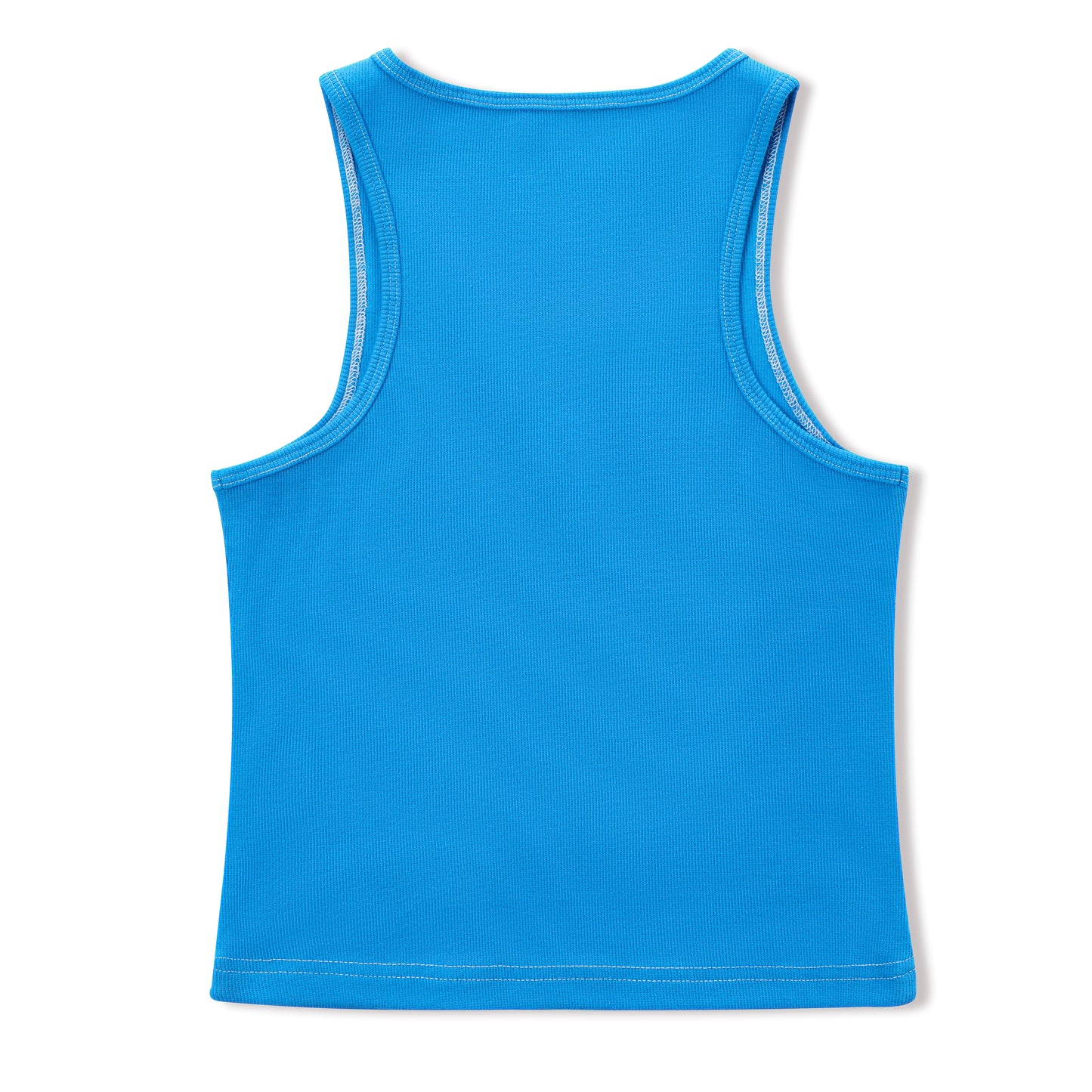 Rhinestone Warped logo Tank - Blue