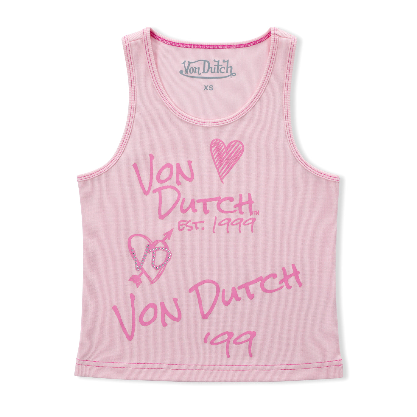 Von Dutch Doodle Tank - Pink