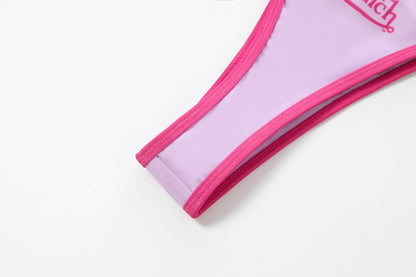 TWO TONE BIKINI BOTTOM - PINK