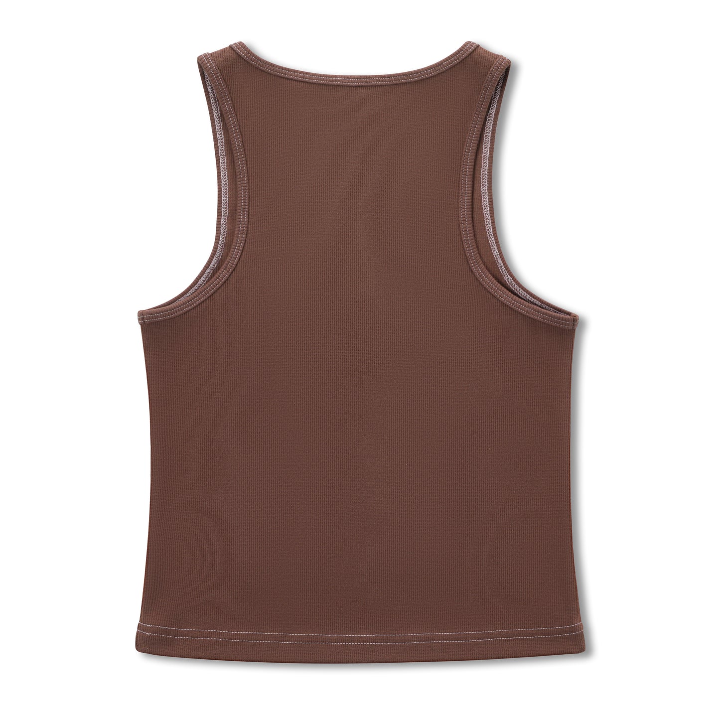 Rhinestone Cursive logo Tank - Brown