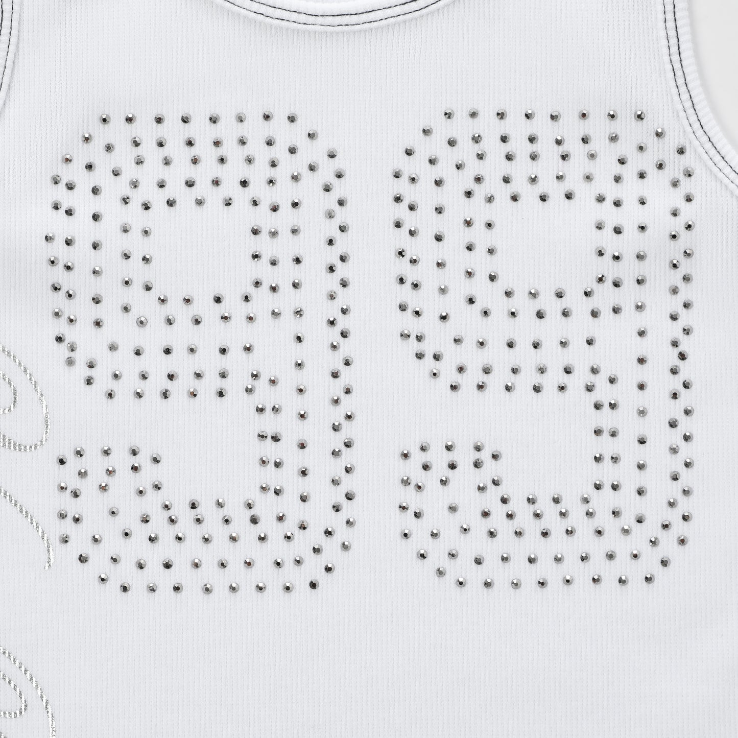 99' Rhinestone Tank - White