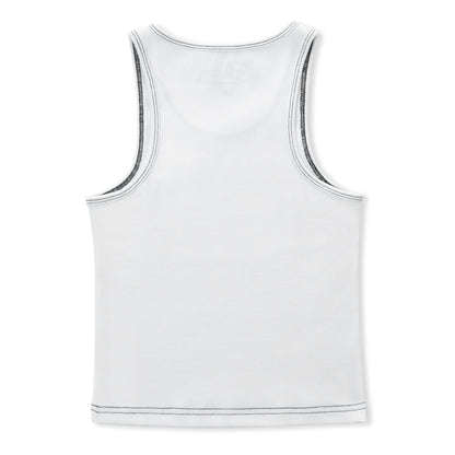 99' Rhinestone Tank - White