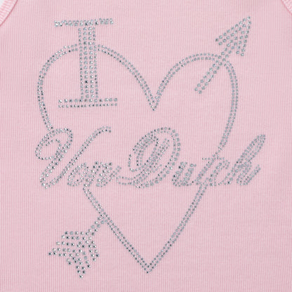 "I Love Von Dutch" Rhinestone Tank - Pink