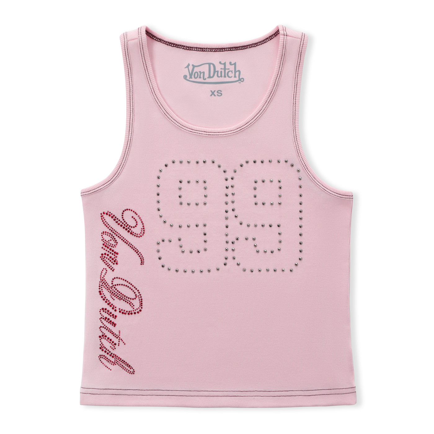 Von Dutch 99' Rhinestone Tank - Pink