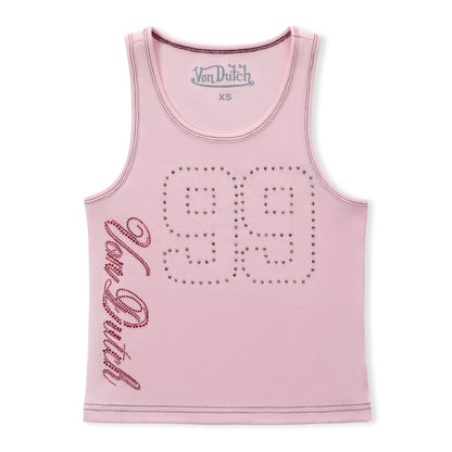 99' Rhinestone Tank - Pink