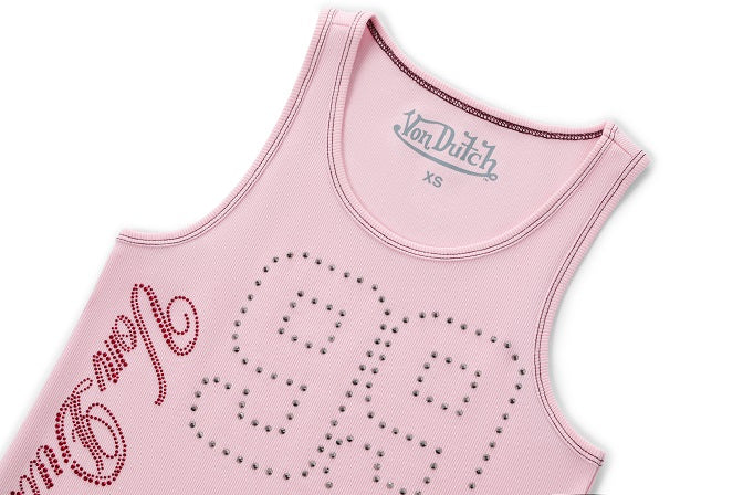 99' Rhinestone Tank - Pink
