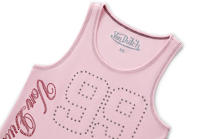 99' Rhinestone Tank - Pink