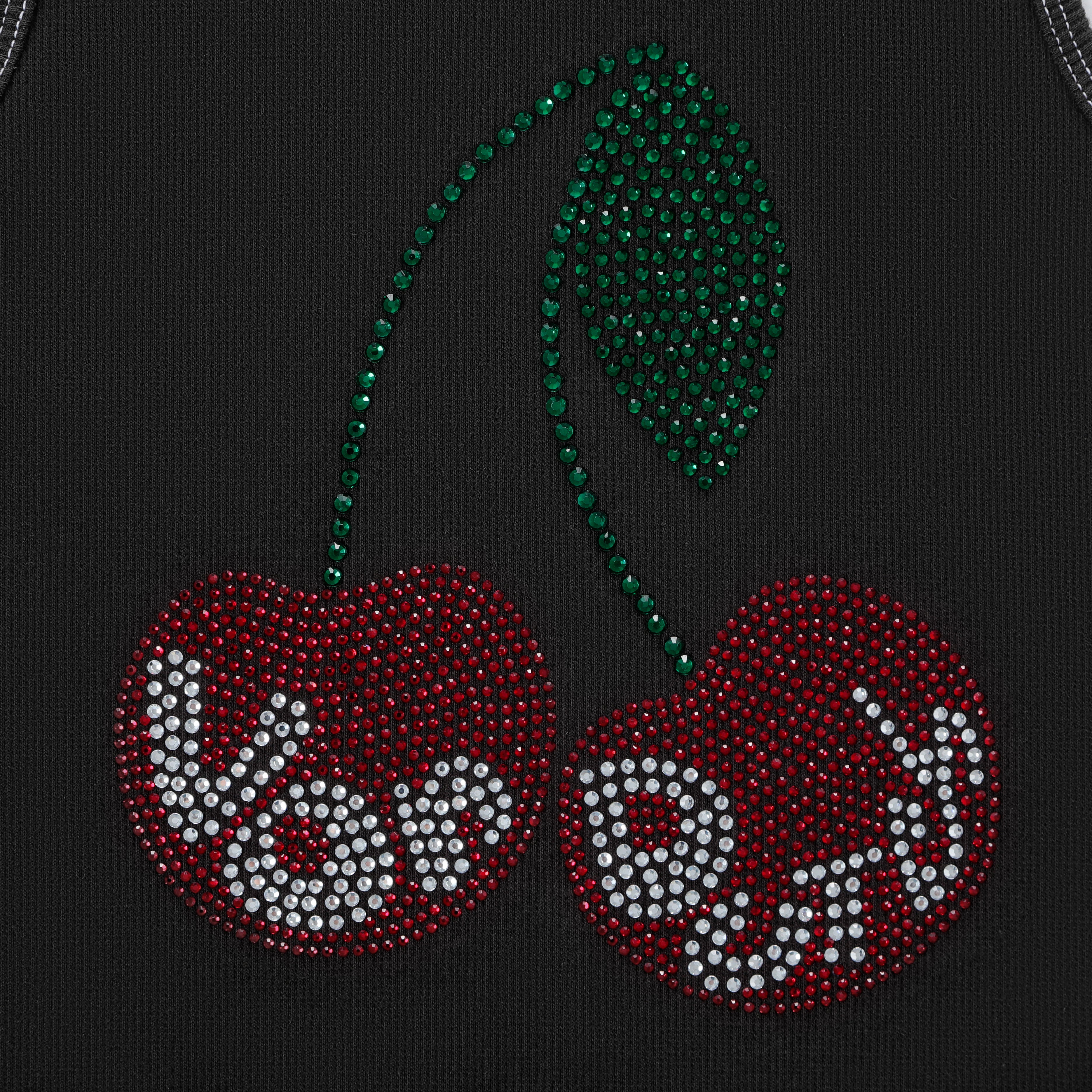 Rhinestone Cherry Tank - Black | Von Dutch