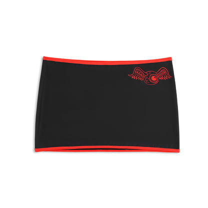 TWO TONE SWIM SKIRT - BLACK RED