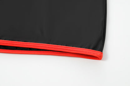 TWO TONE SWIM SKIRT - BLACK RED