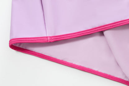 TWO TONE SWIM SKIRT -  PINK