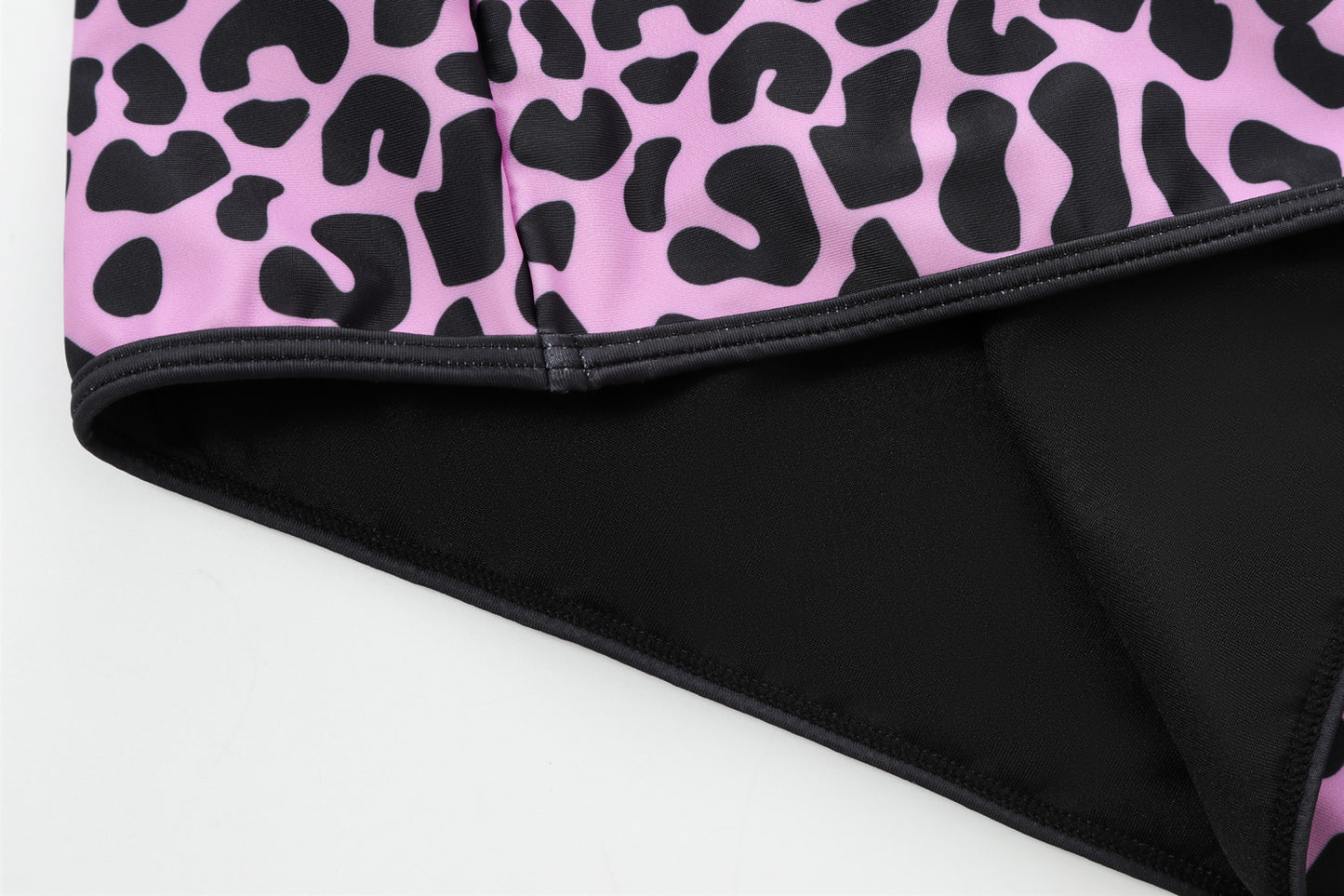 TWO TONE SWIM SKIRT -  PINK CHEETAH