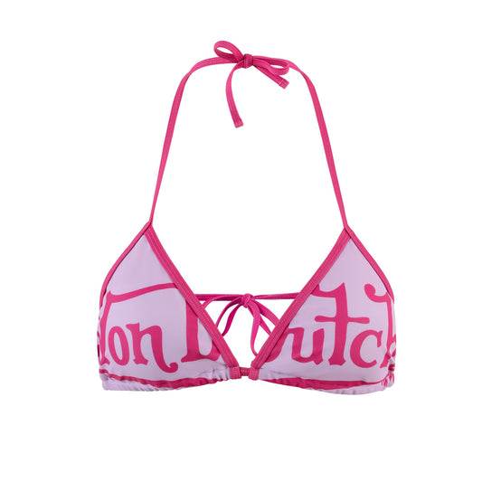 TWO TONE BIKINI TOP - PINK