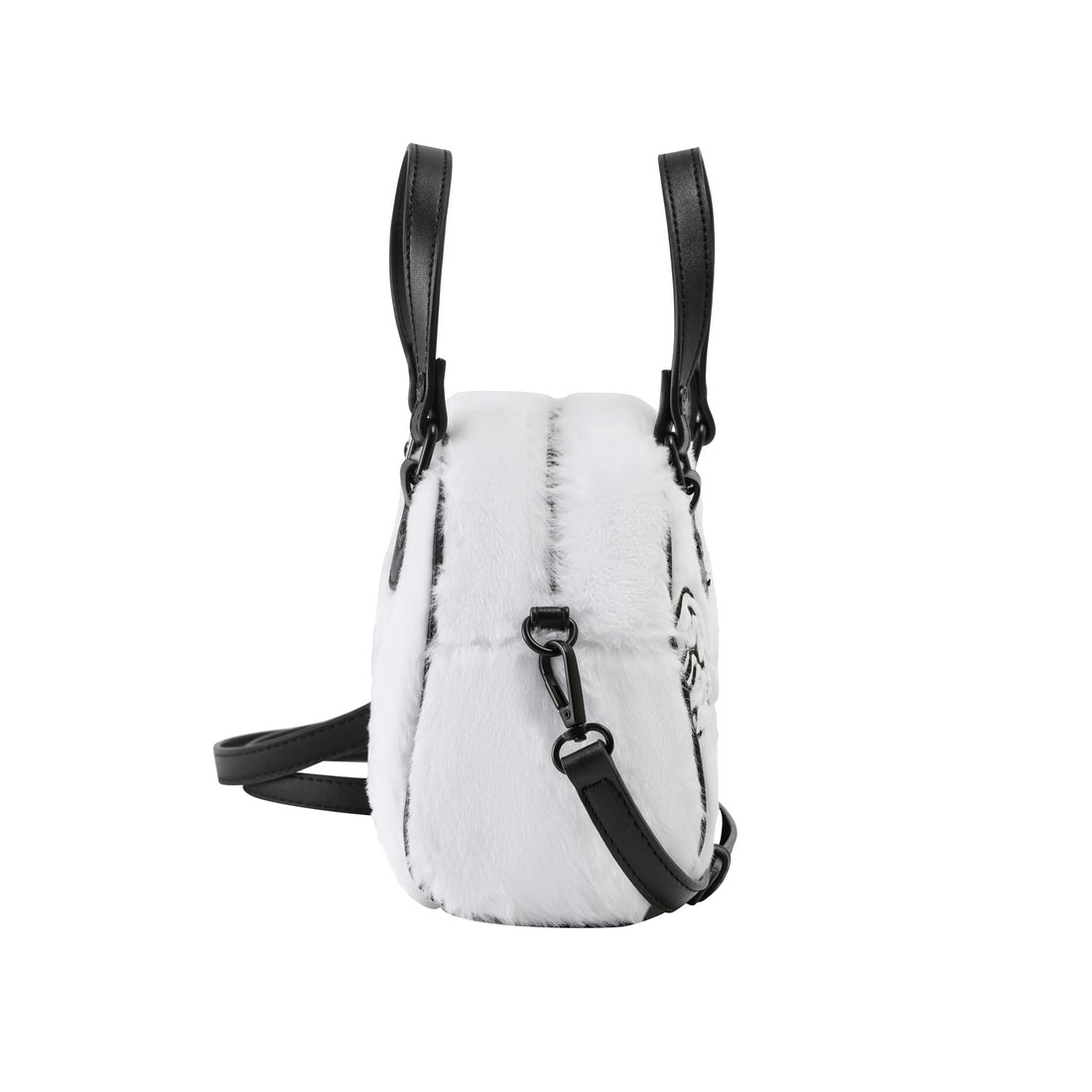 White and Black Furry Bowling Bag — image 4