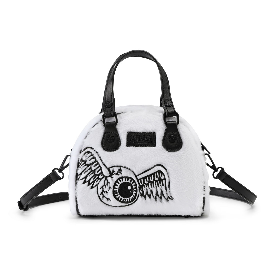 White and Black Furry Bowling Bag — image 6