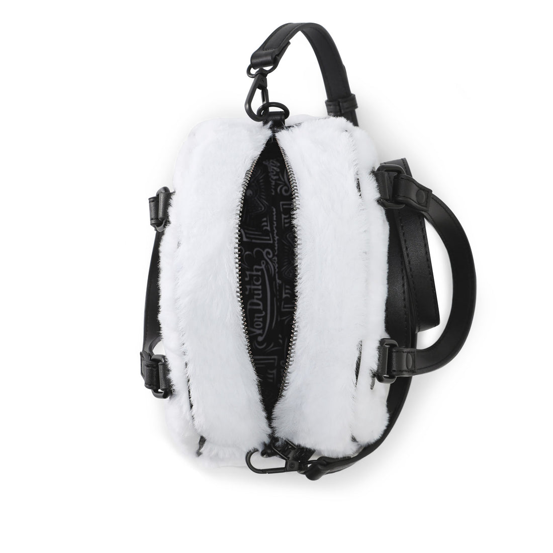 White and Black Furry Bowling Bag — image 8