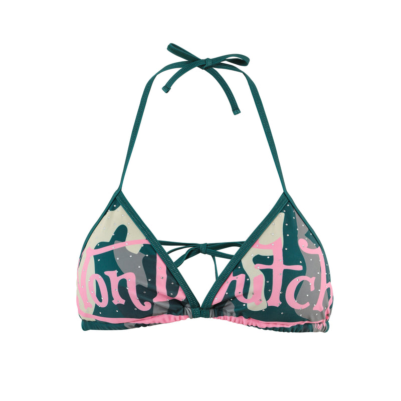 TWO TONE BIKINI TOP - CAMO