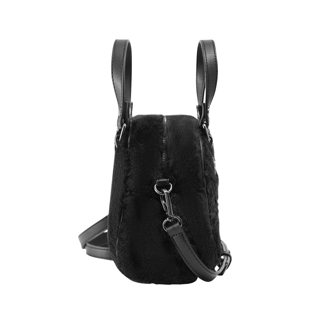 All Black Furry Bowling Bag