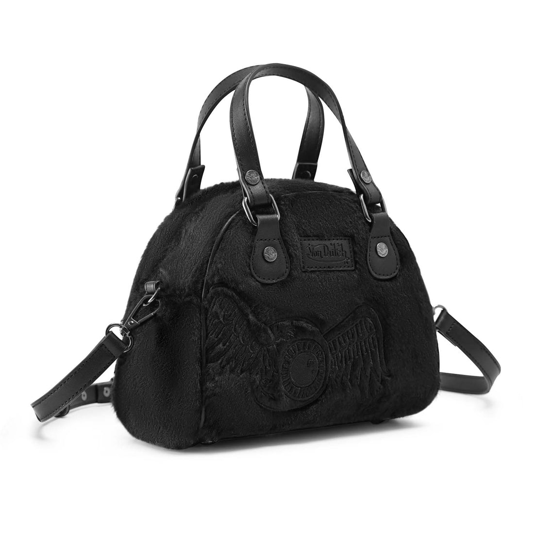 All Black Furry Bowling Bag
