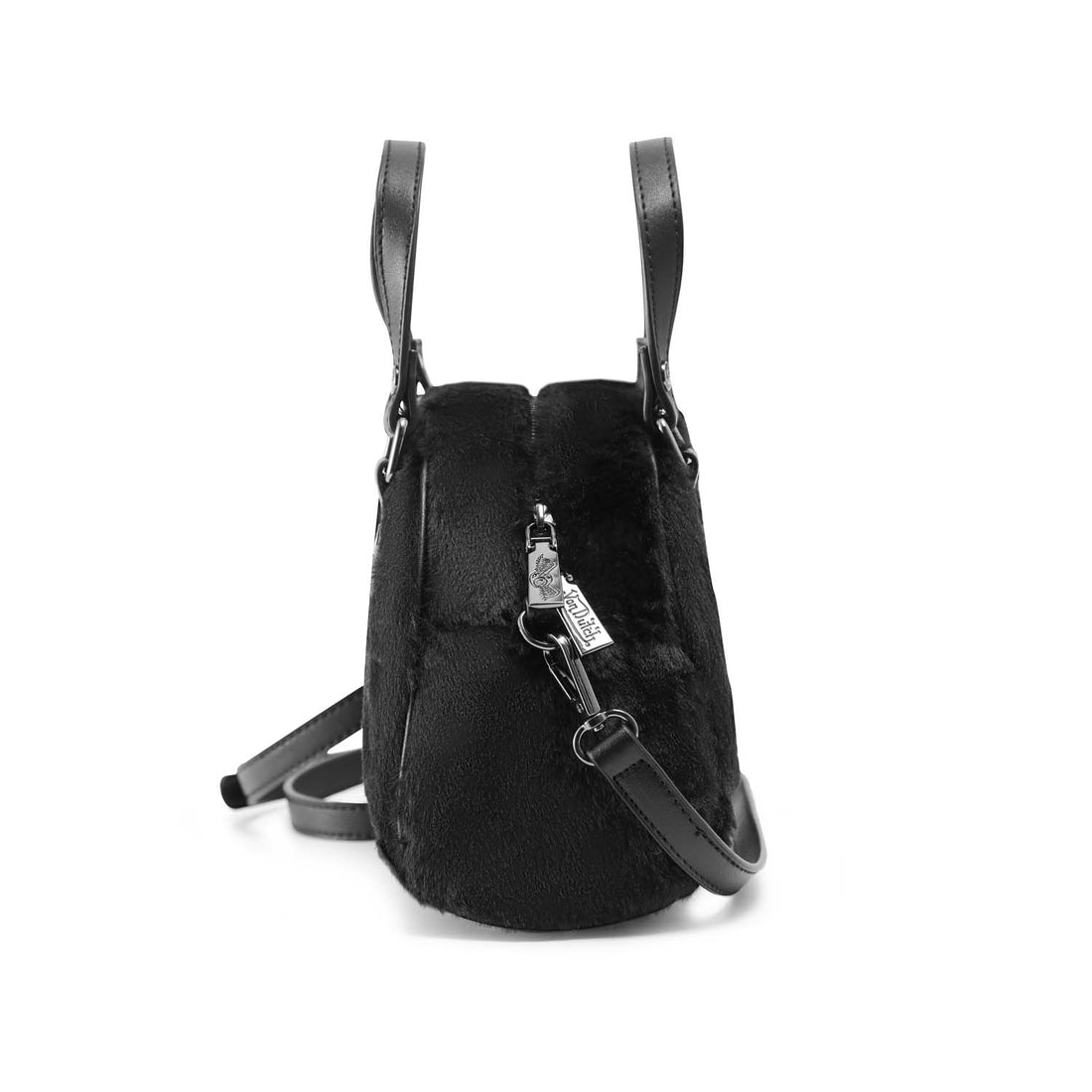 All Black Furry Bowling Bag