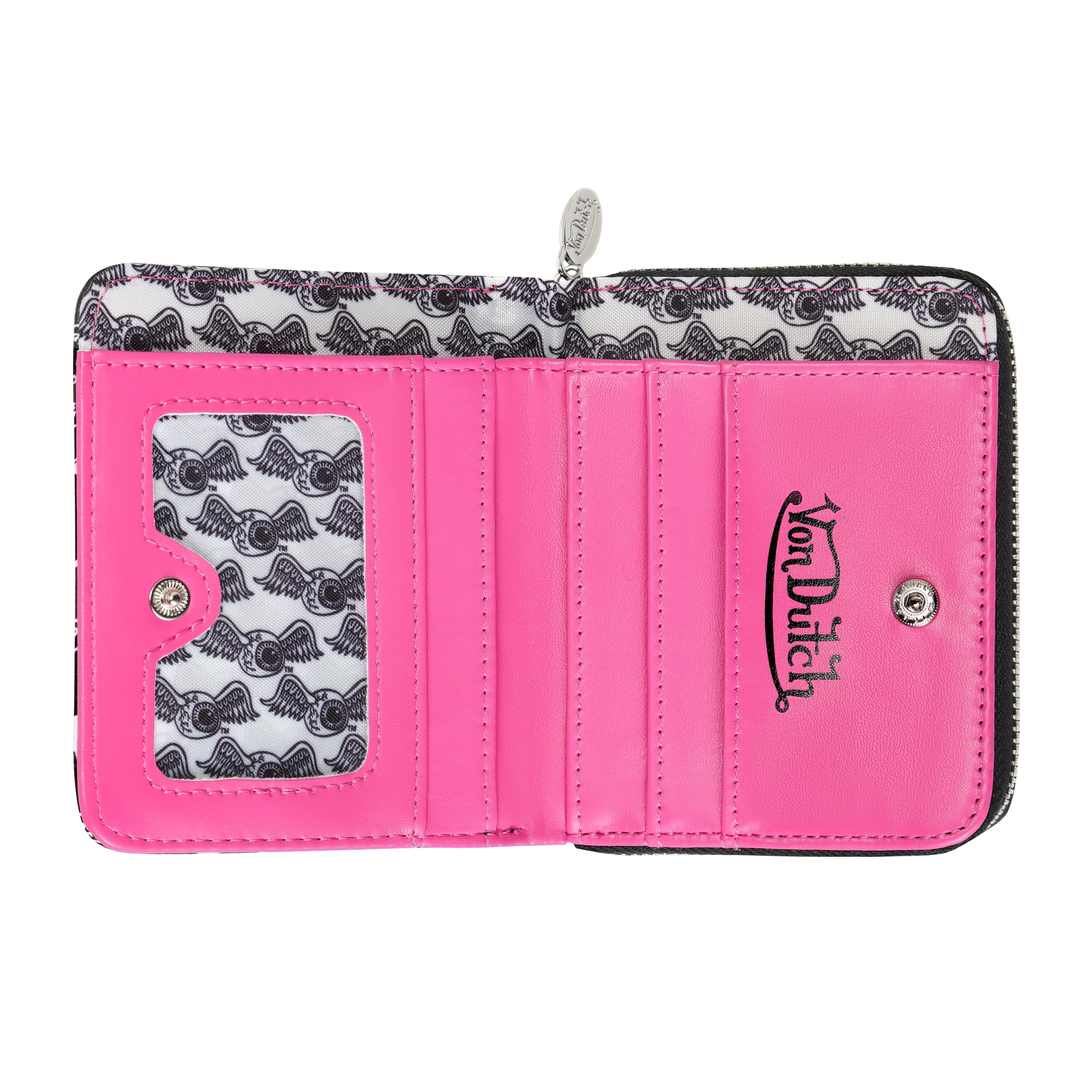 Logo Stamps Zip-Up Wallet - Black | Von Dutch