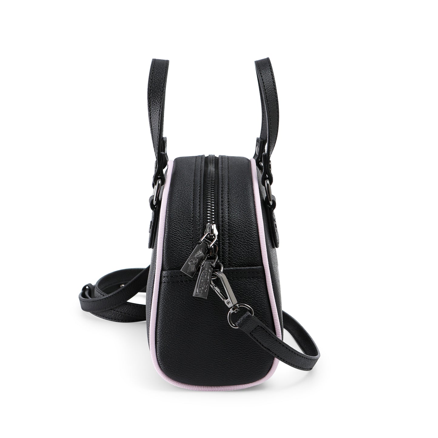 Black & Pink Two-Tone Bowling Bag