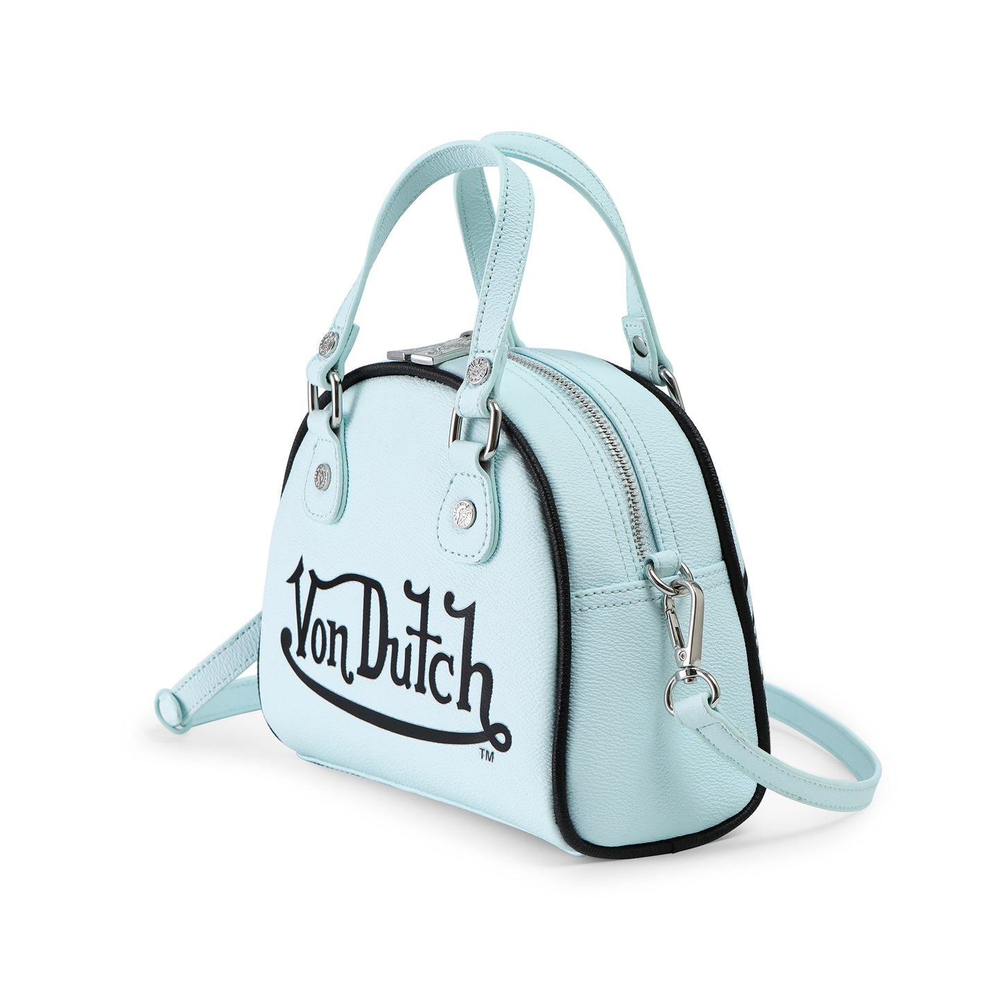 Light Blue & Black Two-Tone Bowling Bag