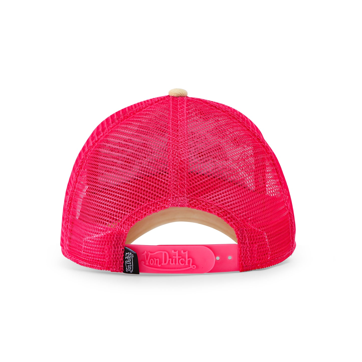 Pink Sequin on Beige Trucker Hat