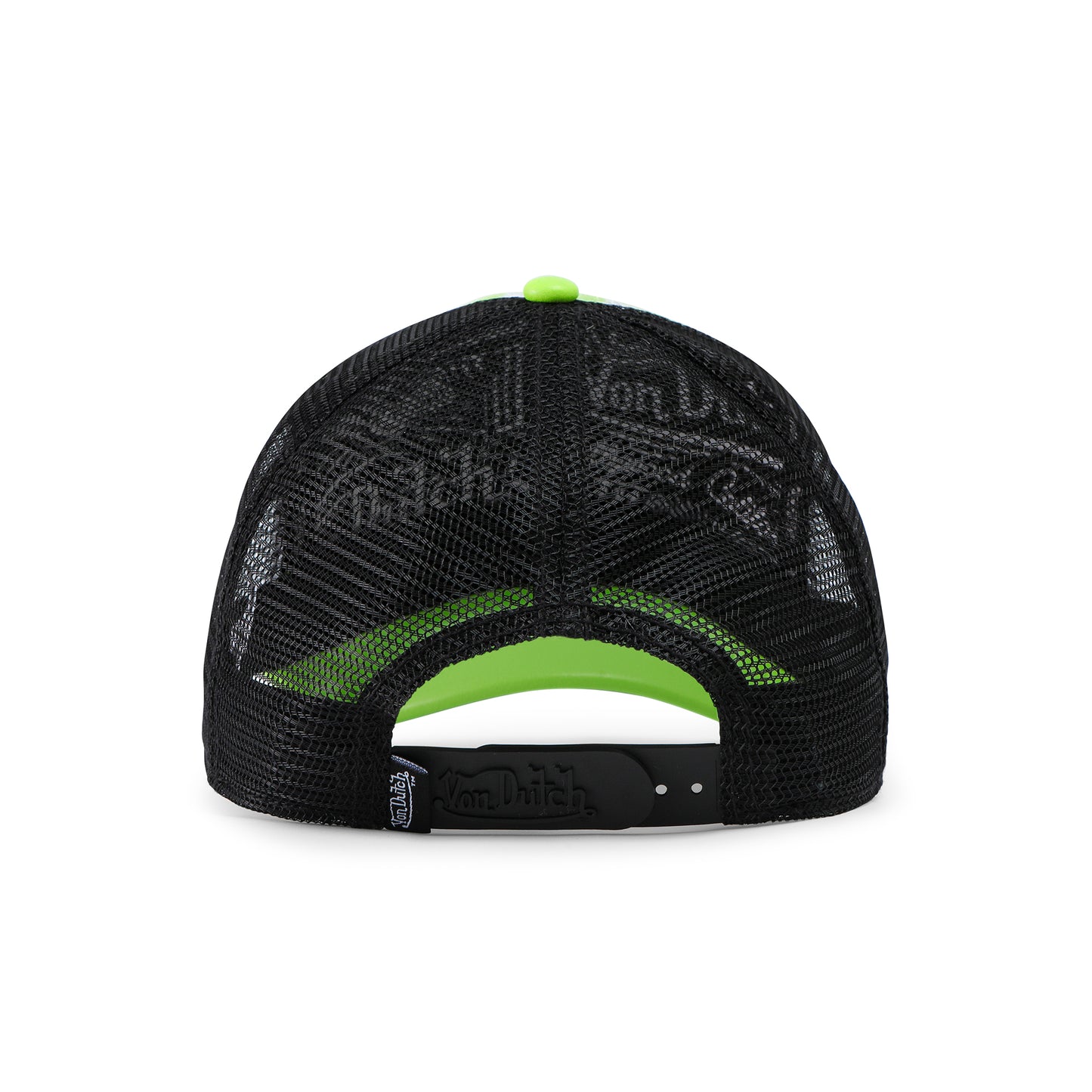 Vegan Pony Hair Trucker Hat -Lime Green Cow Print