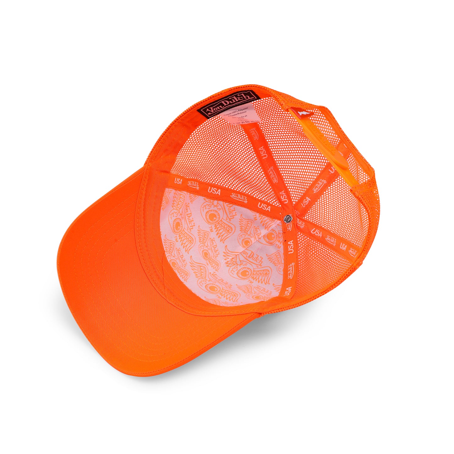 Von Dutch Neon Orange Trucker Hat