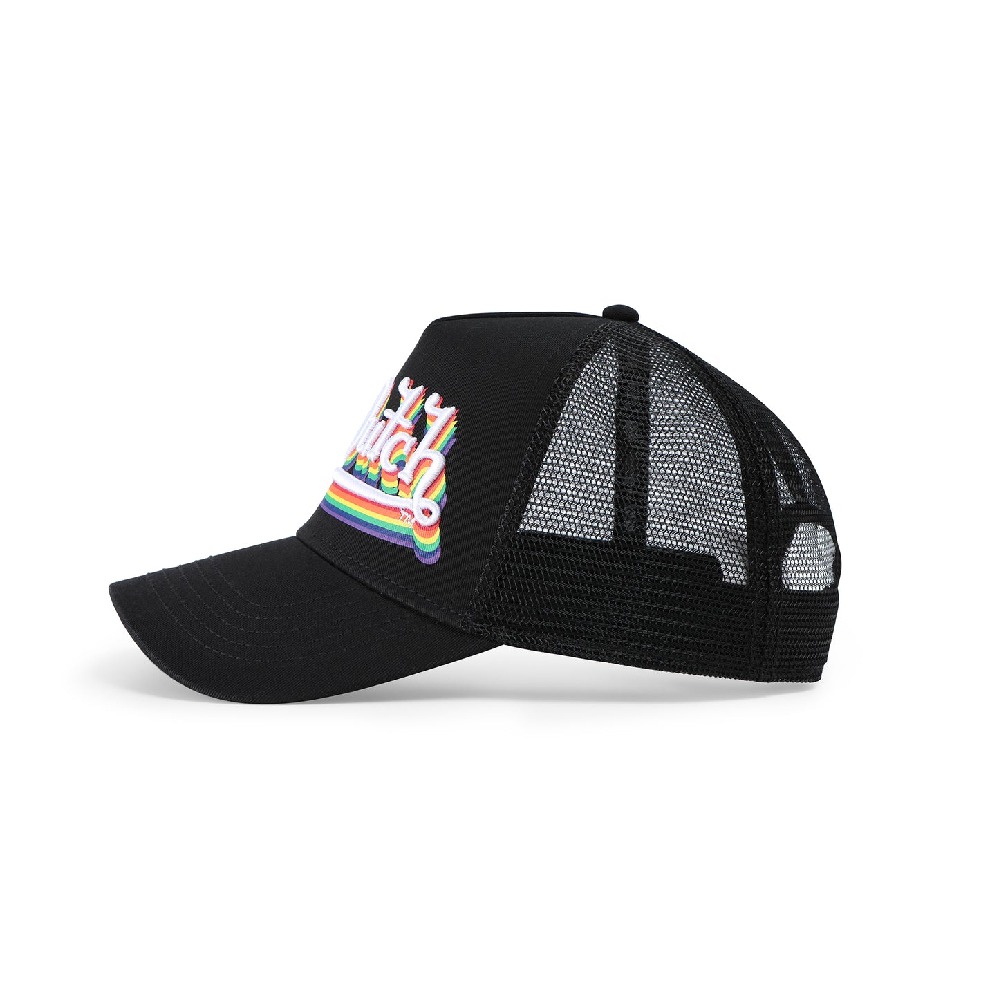 Rainbow Embroidered Logo Trucker Hat