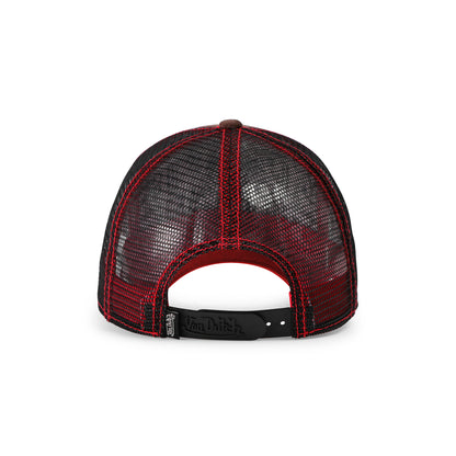 Brown & Red Velvet Trucker Hat