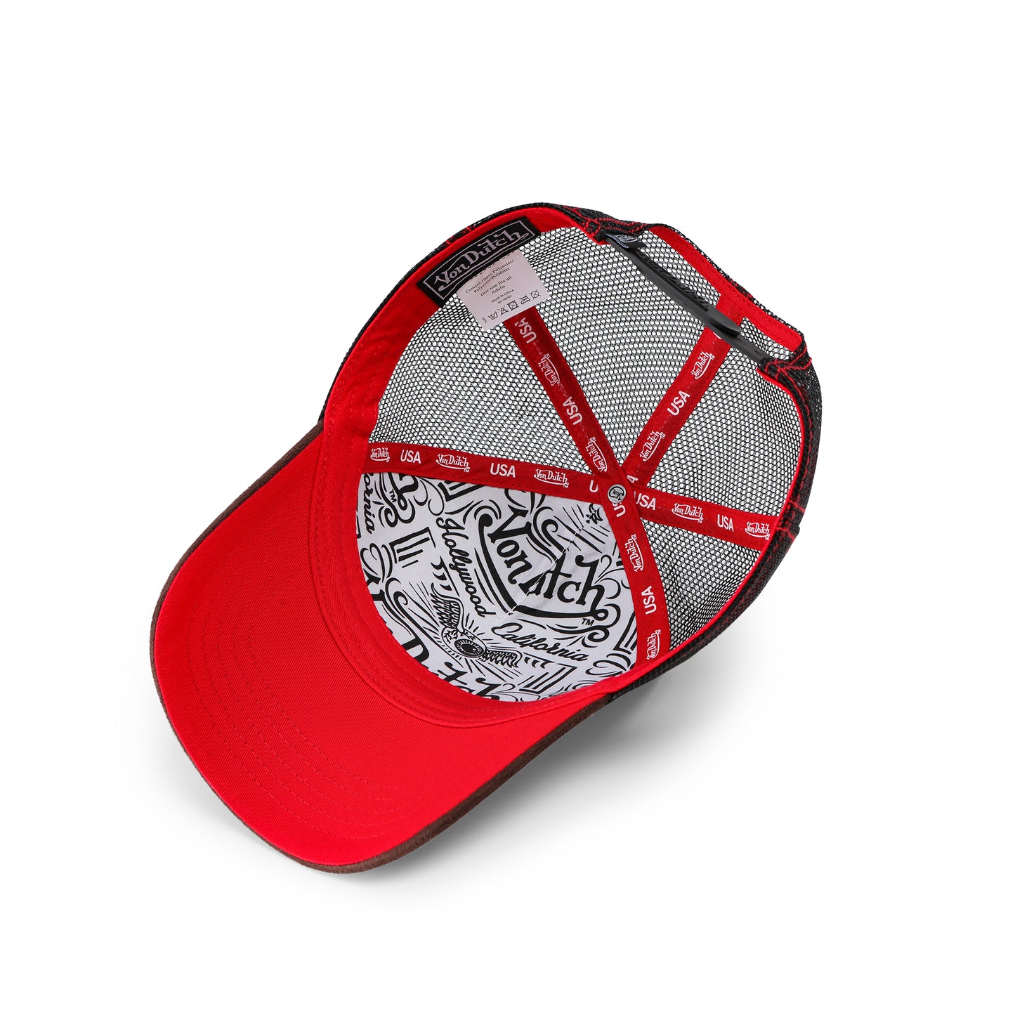 Brown & Red Velvet Trucker Hat