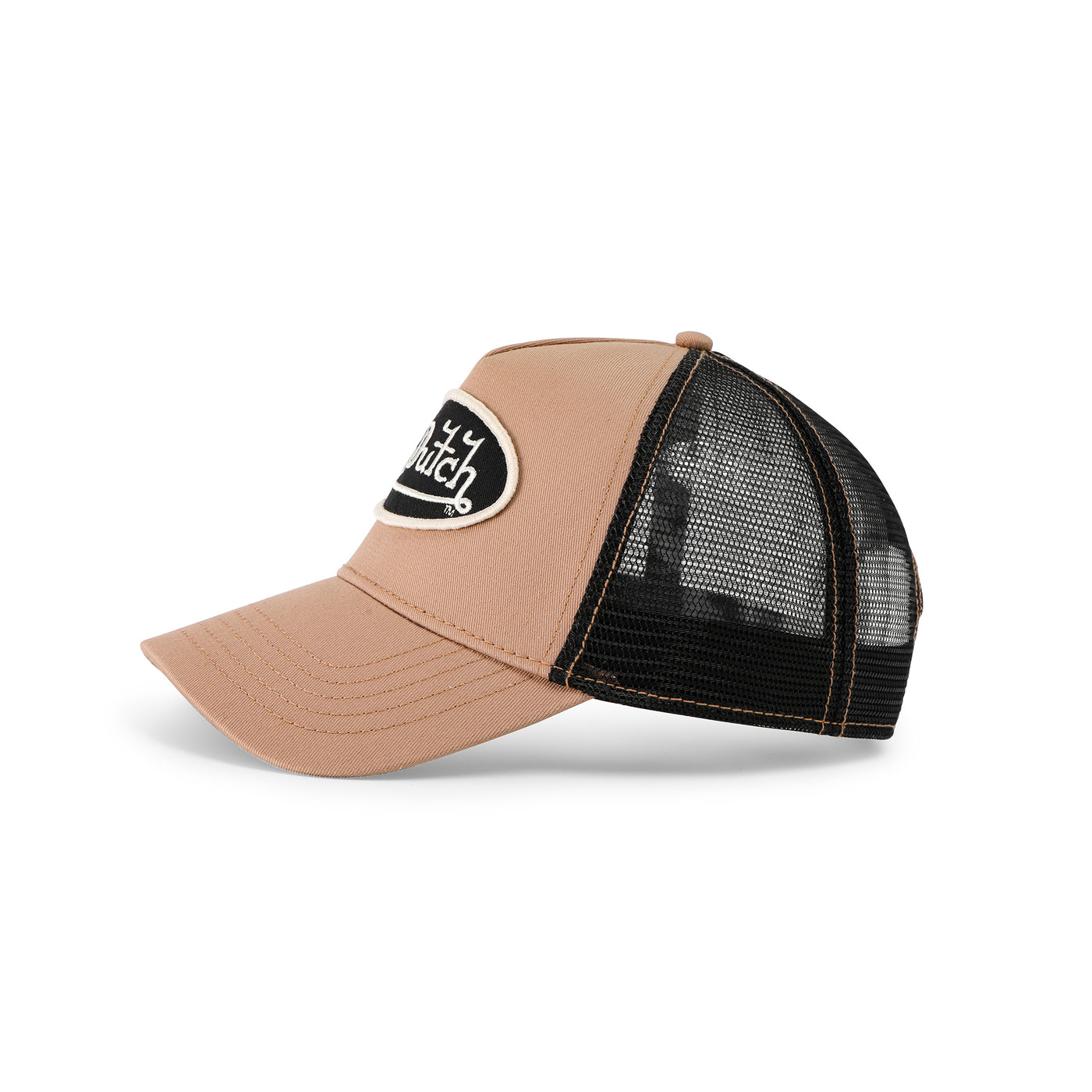 Von Dutch Brown, Off-White & Black Trucker Hat