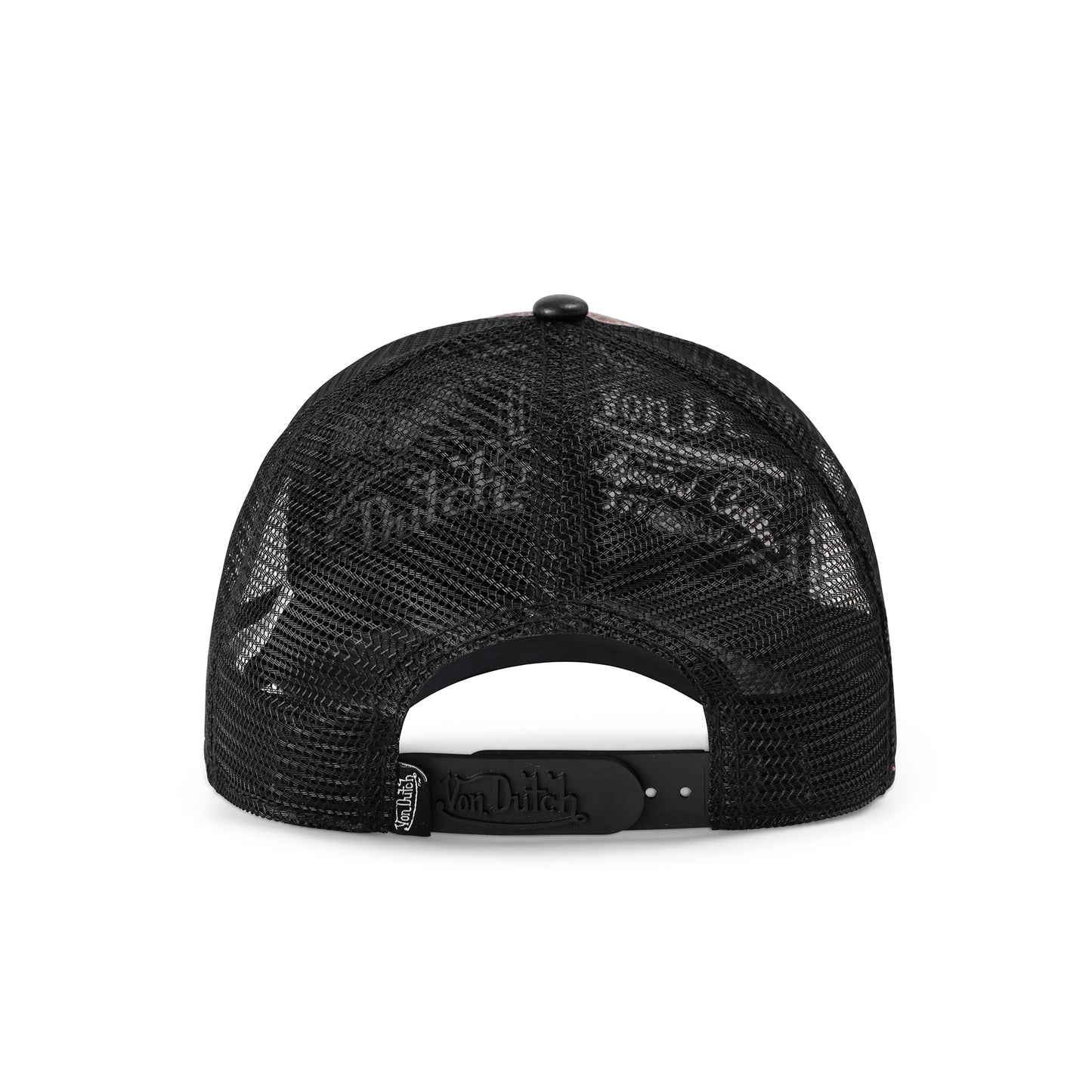 Vegan Leather Trucker Hat - Black Leopard