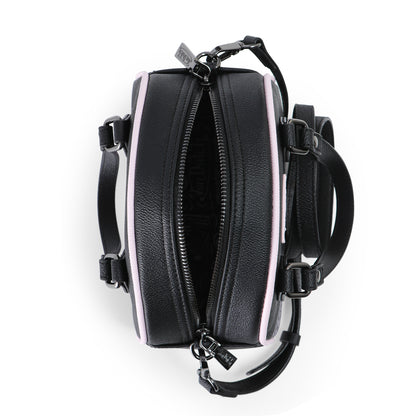 Black & Pink Two-Tone Bowling Bag