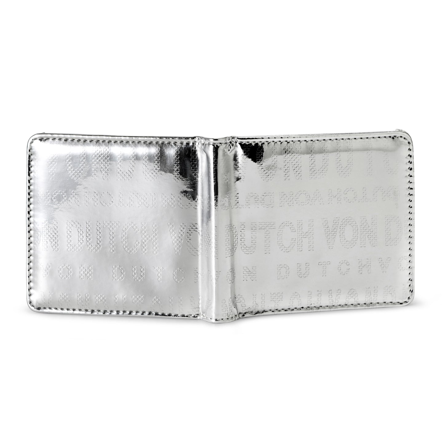 Mirror Logo Bi-fold Wallet - Silver