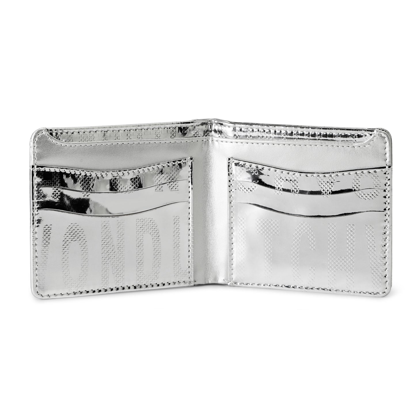 Mirror Logo Bi-fold Wallet - Silver